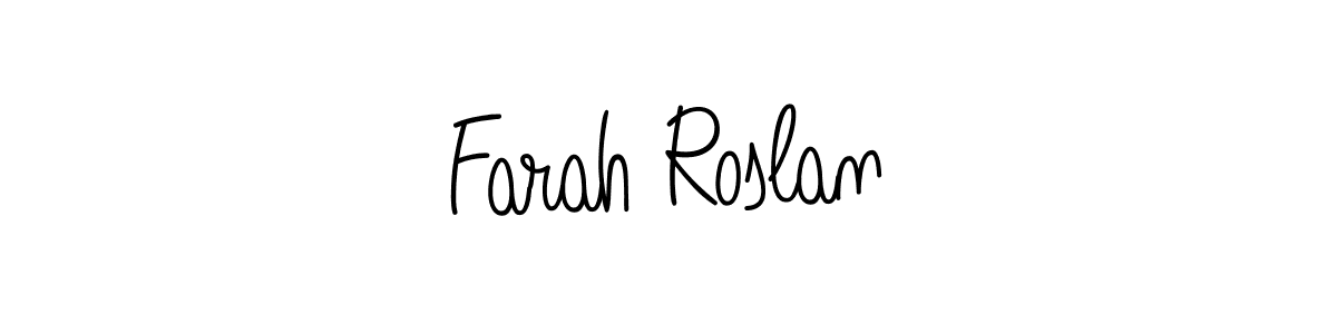 Make a beautiful signature design for name Farah Roslan. Use this online signature maker to create a handwritten signature for free. Farah Roslan signature style 5 images and pictures png