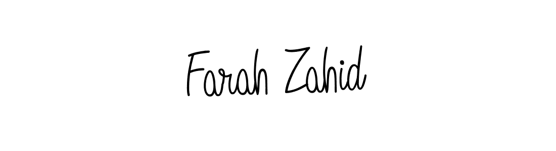 Make a beautiful signature design for name Farah Zahid. With this signature (Angelique-Rose-font-FFP) style, you can create a handwritten signature for free. Farah Zahid signature style 5 images and pictures png