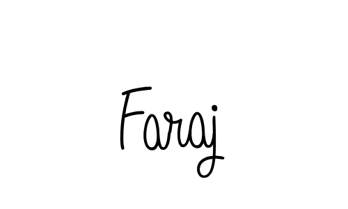 Design your own signature with our free online signature maker. With this signature software, you can create a handwritten (Angelique-Rose-font-FFP) signature for name Faraj. Faraj signature style 5 images and pictures png