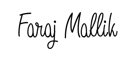 Download transparent PNG signature for name Faraj Mallik styled with Angelique-Rose-font-FFP font. Ready to paste directly into PDF and Word agreements. Faraj Mallik signature style 5 images and pictures png