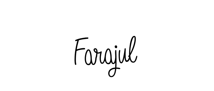 How to make Farajul name signature. Use Angelique-Rose-font-FFP style for creating short signs online. This is the latest handwritten sign. Farajul signature style 5 images and pictures png