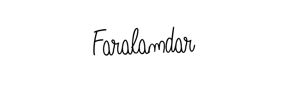 How to make Faralamdar name signature. Use Angelique-Rose-font-FFP style for creating short signs online. This is the latest handwritten sign. Faralamdar signature style 5 images and pictures png