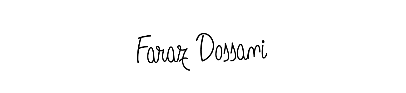 Faraz Dossani stylish signature style. Best Handwritten Sign (Angelique-Rose-font-FFP) for my name. Handwritten Signature Collection Ideas for my name Faraz Dossani. Faraz Dossani signature style 5 images and pictures png