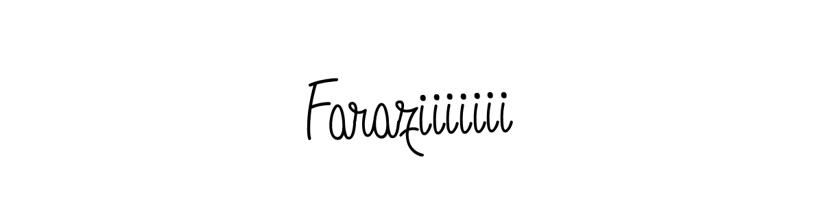 How to make Faraziiiiiii name signature. Use Angelique-Rose-font-FFP style for creating short signs online. This is the latest handwritten sign. Faraziiiiiii signature style 5 images and pictures png