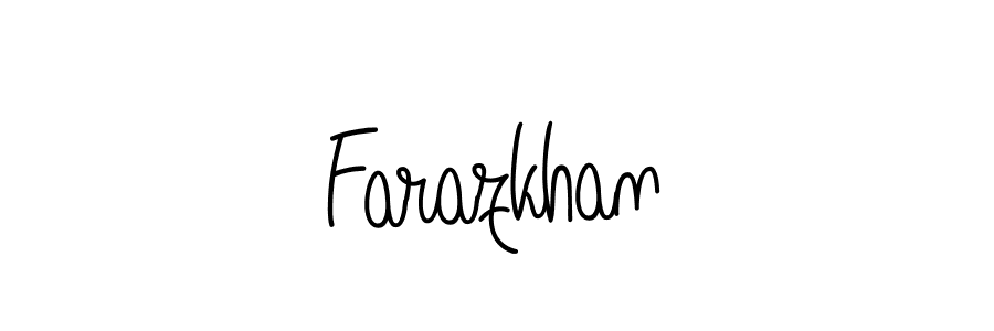 How to make Farazkhan name signature. Use Angelique-Rose-font-FFP style for creating short signs online. This is the latest handwritten sign. Farazkhan signature style 5 images and pictures png