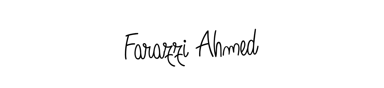 You should practise on your own different ways (Angelique-Rose-font-FFP) to write your name (Farazzi Ahmed) in signature. don't let someone else do it for you. Farazzi Ahmed signature style 5 images and pictures png