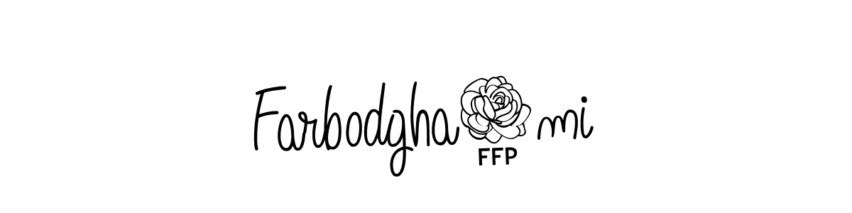 Similarly Angelique-Rose-font-FFP is the best handwritten signature design. Signature creator online .You can use it as an online autograph creator for name Farbodgha3mi. Farbodgha3mi signature style 5 images and pictures png