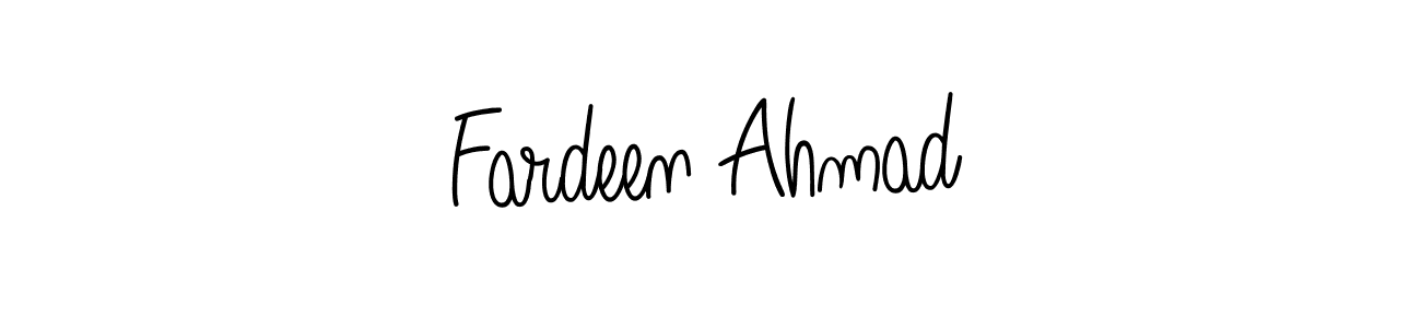 Create a beautiful signature design for name Fardeen Ahmad. With this signature (Angelique-Rose-font-FFP) fonts, you can make a handwritten signature for free. Fardeen Ahmad signature style 5 images and pictures png
