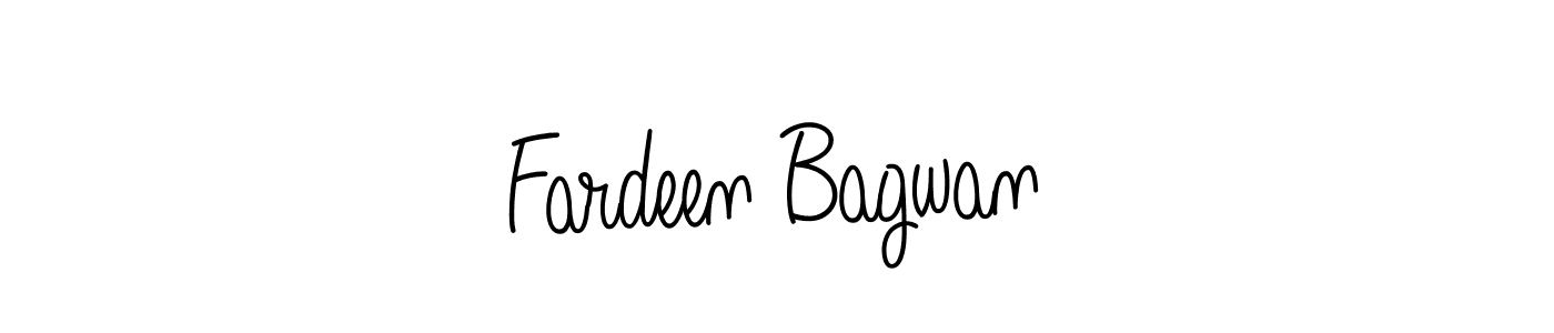 Create a beautiful signature design for name Fardeen Bagwan. With this signature (Angelique-Rose-font-FFP) fonts, you can make a handwritten signature for free. Fardeen Bagwan signature style 5 images and pictures png