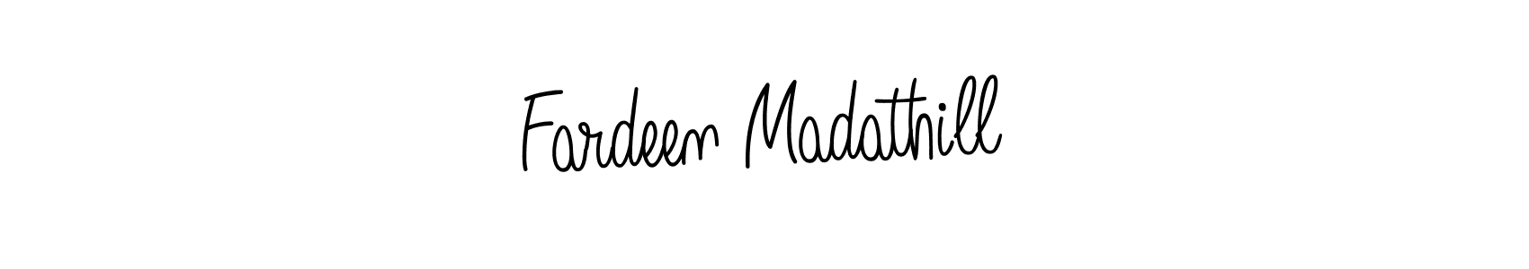 Fardeen Madathill stylish signature style. Best Handwritten Sign (Angelique-Rose-font-FFP) for my name. Handwritten Signature Collection Ideas for my name Fardeen Madathill. Fardeen Madathill signature style 5 images and pictures png