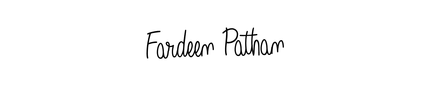 Design your own signature with our free online signature maker. With this signature software, you can create a handwritten (Angelique-Rose-font-FFP) signature for name Fardeen Pathan. Fardeen Pathan signature style 5 images and pictures png