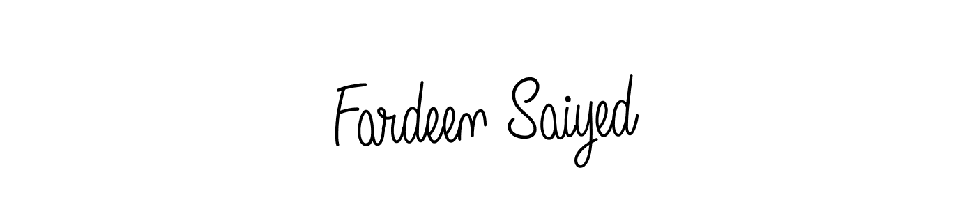 How to make Fardeen Saiyed name signature. Use Angelique-Rose-font-FFP style for creating short signs online. This is the latest handwritten sign. Fardeen Saiyed signature style 5 images and pictures png