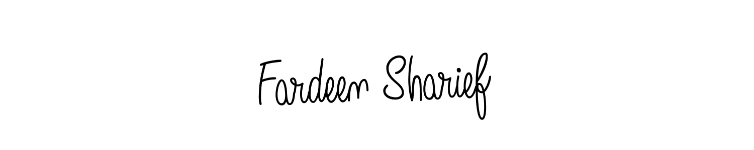 Design your own signature with our free online signature maker. With this signature software, you can create a handwritten (Angelique-Rose-font-FFP) signature for name Fardeen Sharief. Fardeen Sharief signature style 5 images and pictures png