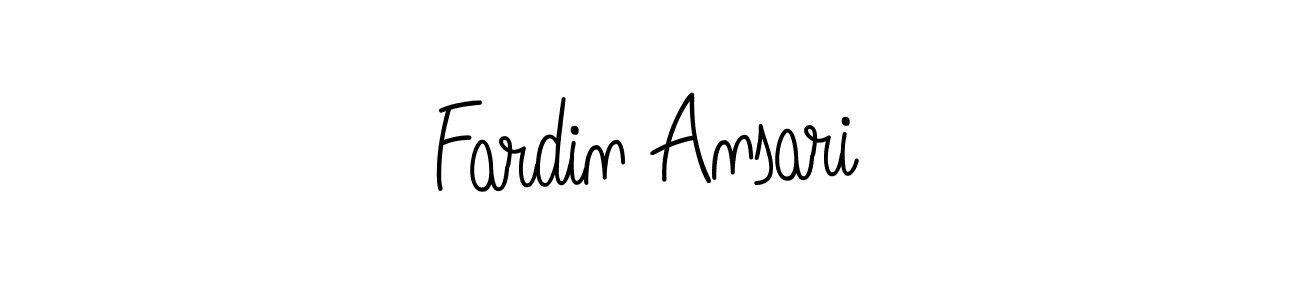 Design your own signature with our free online signature maker. With this signature software, you can create a handwritten (Angelique-Rose-font-FFP) signature for name Fardin Ansari. Fardin Ansari signature style 5 images and pictures png