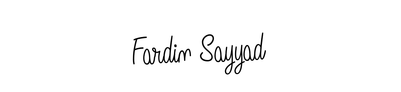 Use a signature maker to create a handwritten signature online. With this signature software, you can design (Angelique-Rose-font-FFP) your own signature for name Fardin Sayyad. Fardin Sayyad signature style 5 images and pictures png