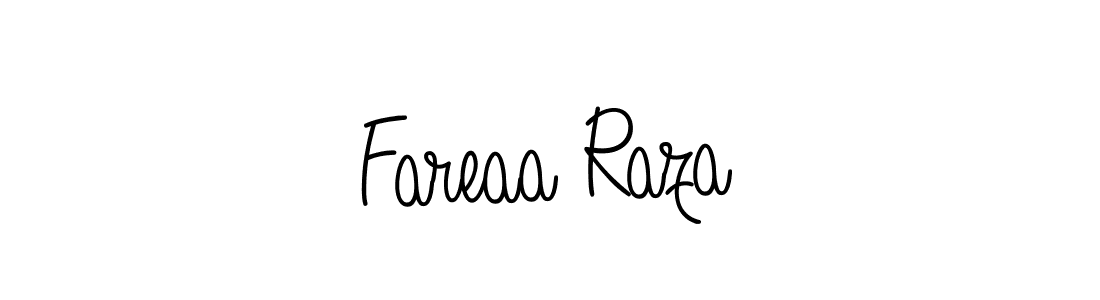 Design your own signature with our free online signature maker. With this signature software, you can create a handwritten (Angelique-Rose-font-FFP) signature for name Fareaa Raza. Fareaa Raza signature style 5 images and pictures png