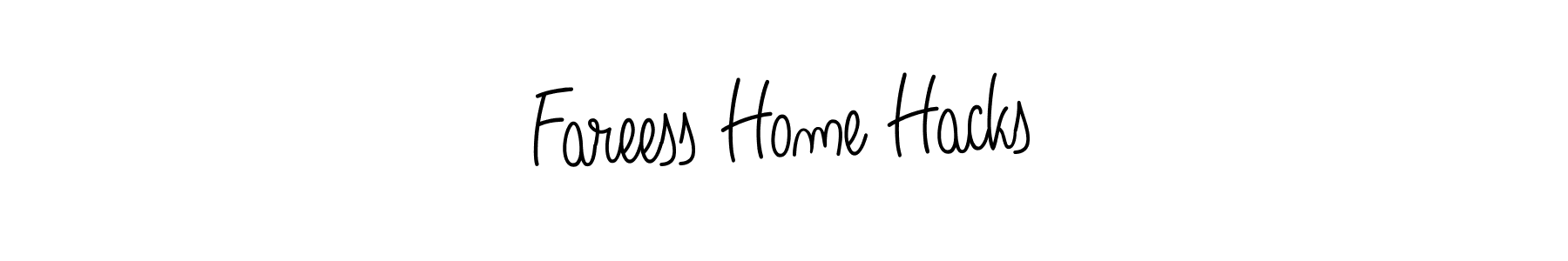 Fareess Home Hacks stylish signature style. Best Handwritten Sign (Angelique-Rose-font-FFP) for my name. Handwritten Signature Collection Ideas for my name Fareess Home Hacks. Fareess Home Hacks signature style 5 images and pictures png