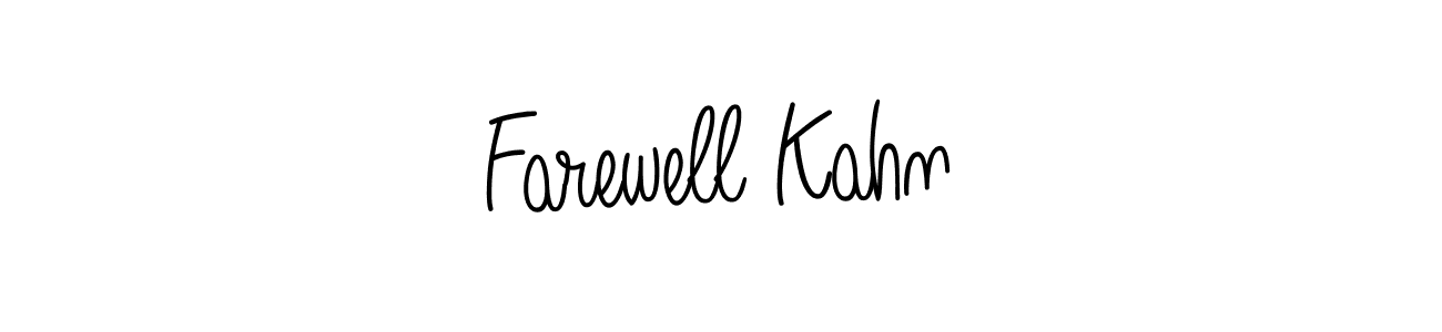 Make a beautiful signature design for name Farewell Kahn. With this signature (Angelique-Rose-font-FFP) style, you can create a handwritten signature for free. Farewell Kahn signature style 5 images and pictures png