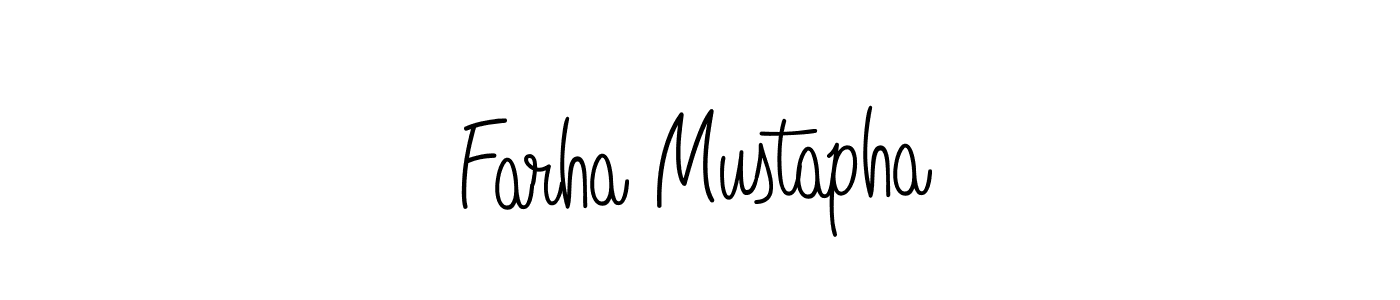 Create a beautiful signature design for name Farha Mustapha. With this signature (Angelique-Rose-font-FFP) fonts, you can make a handwritten signature for free. Farha Mustapha signature style 5 images and pictures png