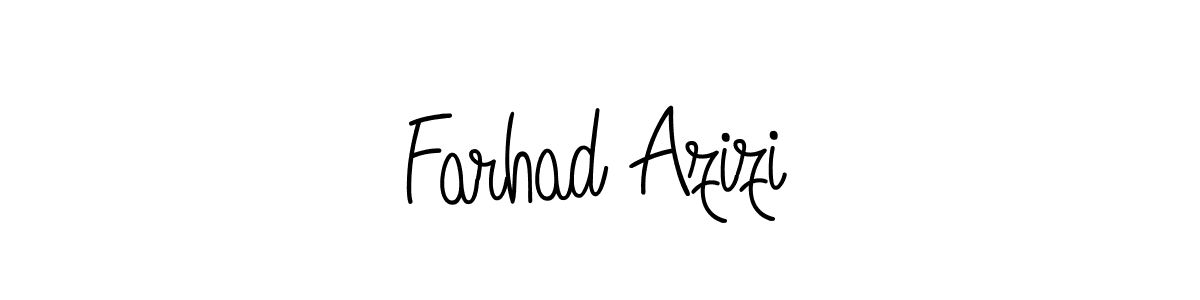 Make a beautiful signature design for name Farhad Azizi. With this signature (Angelique-Rose-font-FFP) style, you can create a handwritten signature for free. Farhad Azizi signature style 5 images and pictures png