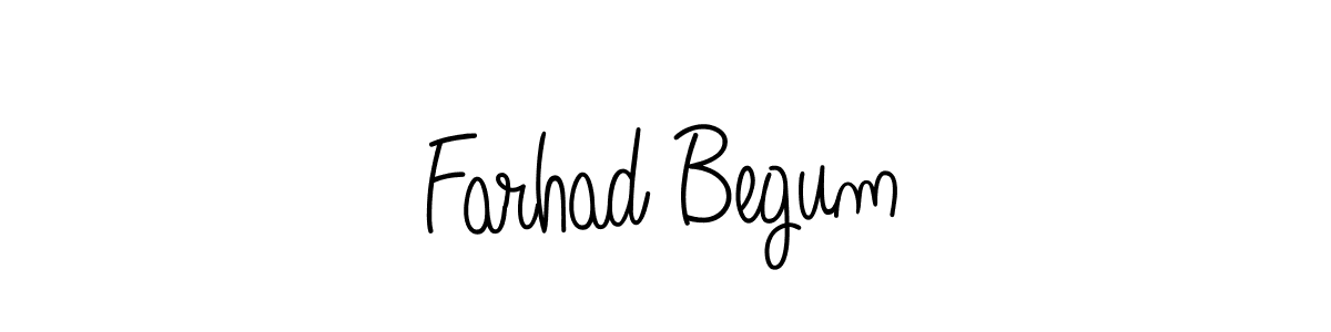 The best way (Angelique-Rose-font-FFP) to make a short signature is to pick only two or three words in your name. The name Farhad Begum include a total of six letters. For converting this name. Farhad Begum signature style 5 images and pictures png