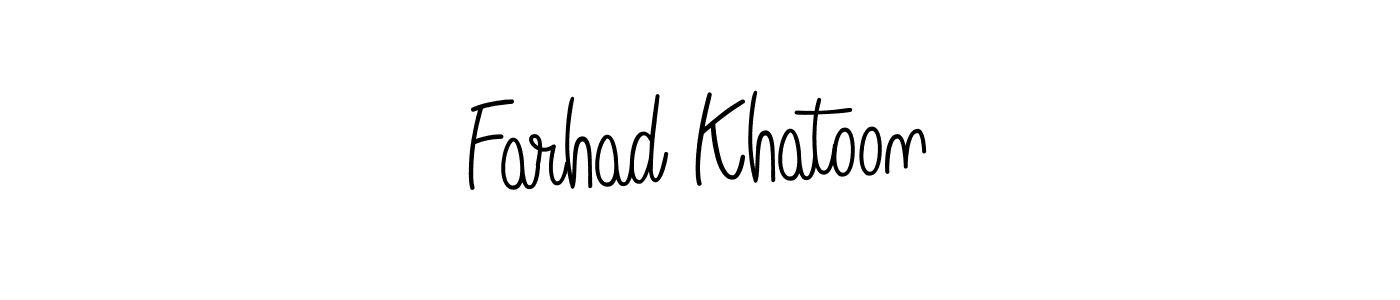 Farhad Khatoon stylish signature style. Best Handwritten Sign (Angelique-Rose-font-FFP) for my name. Handwritten Signature Collection Ideas for my name Farhad Khatoon. Farhad Khatoon signature style 5 images and pictures png