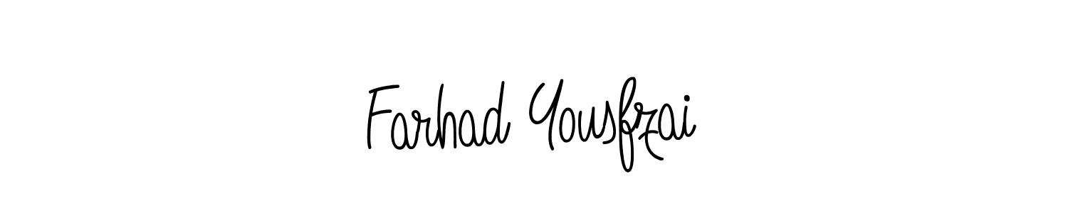 You should practise on your own different ways (Angelique-Rose-font-FFP) to write your name (Farhad Yousfzai) in signature. don't let someone else do it for you. Farhad Yousfzai signature style 5 images and pictures png