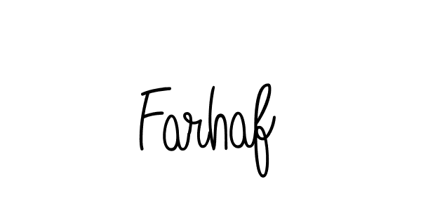Use a signature maker to create a handwritten signature online. With this signature software, you can design (Angelique-Rose-font-FFP) your own signature for name Farhaf. Farhaf signature style 5 images and pictures png