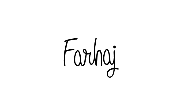 You should practise on your own different ways (Angelique-Rose-font-FFP) to write your name (Farhaj) in signature. don't let someone else do it for you. Farhaj signature style 5 images and pictures png