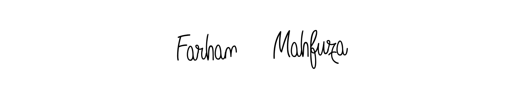 The best way (Angelique-Rose-font-FFP) to make a short signature is to pick only two or three words in your name. The name Farhan ♡ Mahfuza include a total of six letters. For converting this name. Farhan ♡ Mahfuza signature style 5 images and pictures png