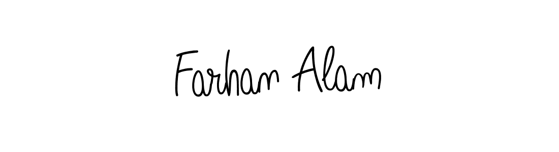 Make a beautiful signature design for name Farhan Alam. With this signature (Angelique-Rose-font-FFP) style, you can create a handwritten signature for free. Farhan Alam signature style 5 images and pictures png