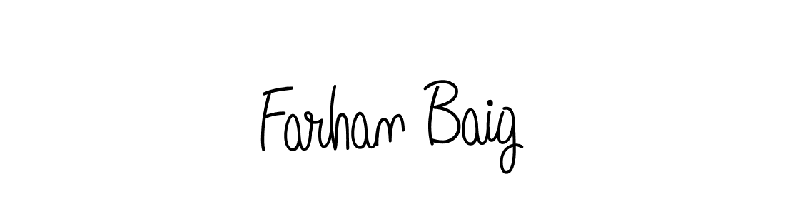 How to make Farhan Baig signature? Angelique-Rose-font-FFP is a professional autograph style. Create handwritten signature for Farhan Baig name. Farhan Baig signature style 5 images and pictures png