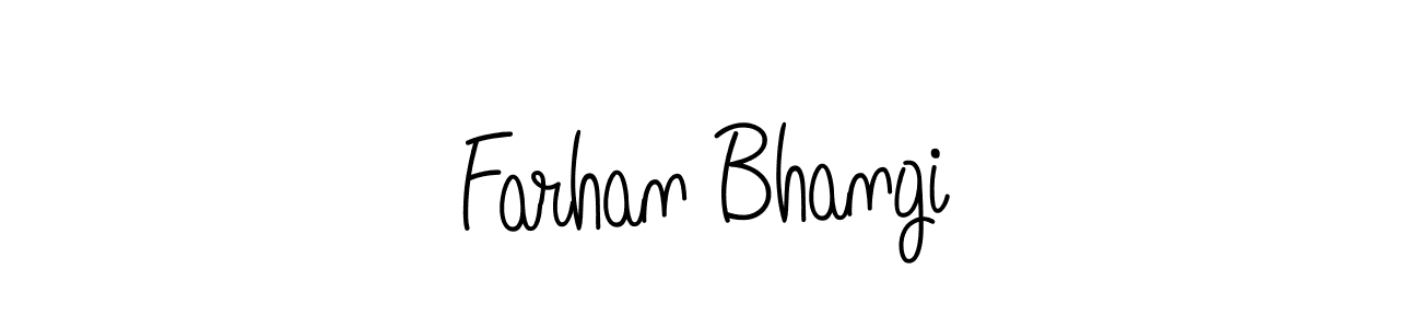 Design your own signature with our free online signature maker. With this signature software, you can create a handwritten (Angelique-Rose-font-FFP) signature for name Farhan Bhangi. Farhan Bhangi signature style 5 images and pictures png