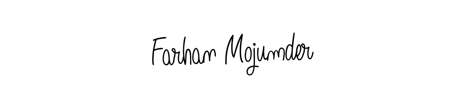 Use a signature maker to create a handwritten signature online. With this signature software, you can design (Angelique-Rose-font-FFP) your own signature for name Farhan Mojumder. Farhan Mojumder signature style 5 images and pictures png