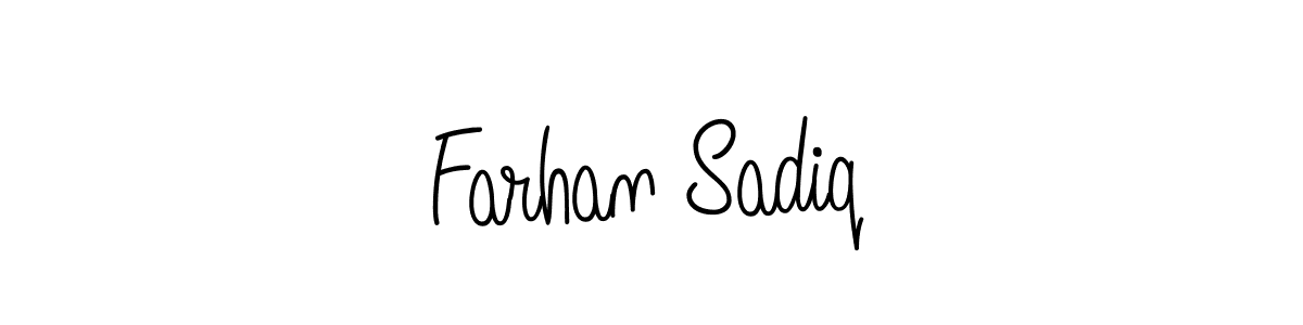 Make a beautiful signature design for name Farhan Sadiq. With this signature (Angelique-Rose-font-FFP) style, you can create a handwritten signature for free. Farhan Sadiq signature style 5 images and pictures png