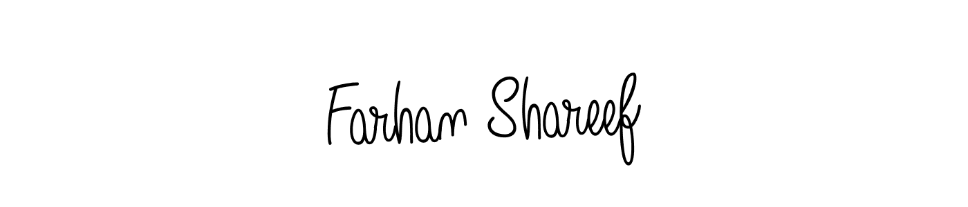 Create a beautiful signature design for name Farhan Shareef. With this signature (Angelique-Rose-font-FFP) fonts, you can make a handwritten signature for free. Farhan Shareef signature style 5 images and pictures png