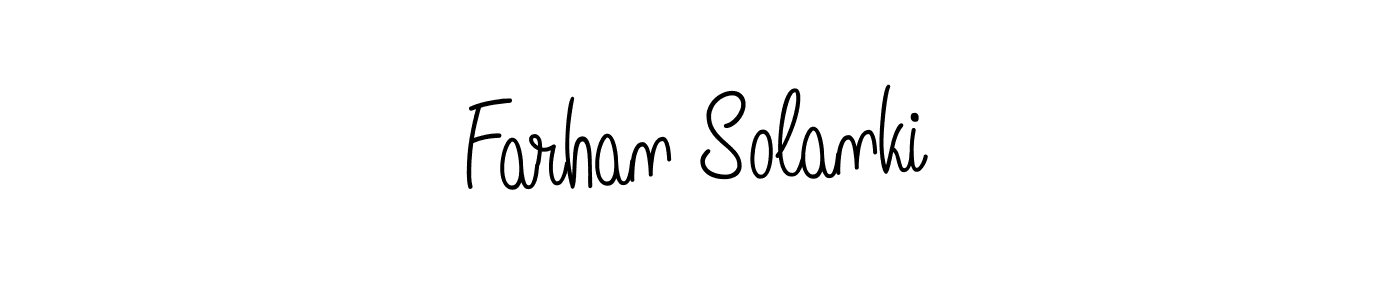 Create a beautiful signature design for name Farhan Solanki. With this signature (Angelique-Rose-font-FFP) fonts, you can make a handwritten signature for free. Farhan Solanki signature style 5 images and pictures png