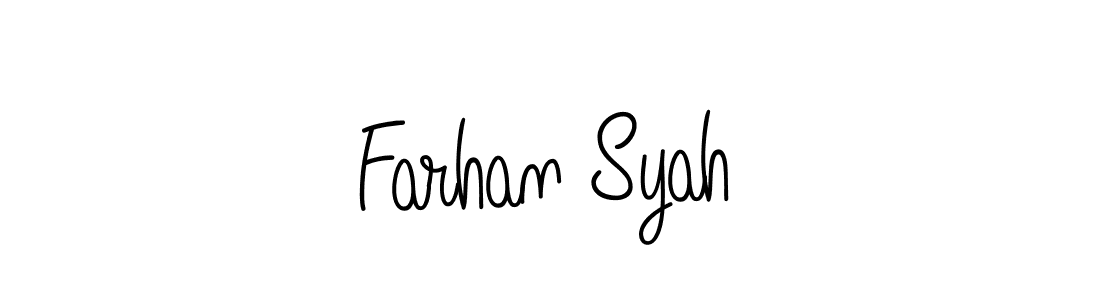 How to make Farhan Syah name signature. Use Angelique-Rose-font-FFP style for creating short signs online. This is the latest handwritten sign. Farhan Syah signature style 5 images and pictures png