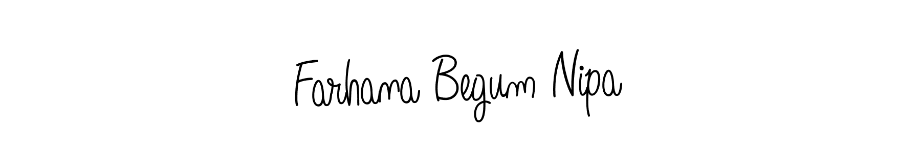 if you are searching for the best signature style for your name Farhana Begum Nipa. so please give up your signature search. here we have designed multiple signature styles  using Angelique-Rose-font-FFP. Farhana Begum Nipa signature style 5 images and pictures png