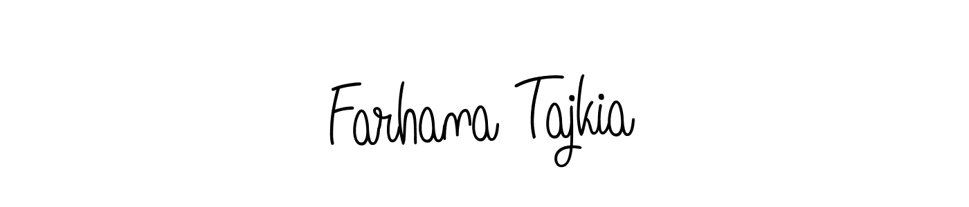 The best way (Angelique-Rose-font-FFP) to make a short signature is to pick only two or three words in your name. The name Farhana Tajkia include a total of six letters. For converting this name. Farhana Tajkia signature style 5 images and pictures png