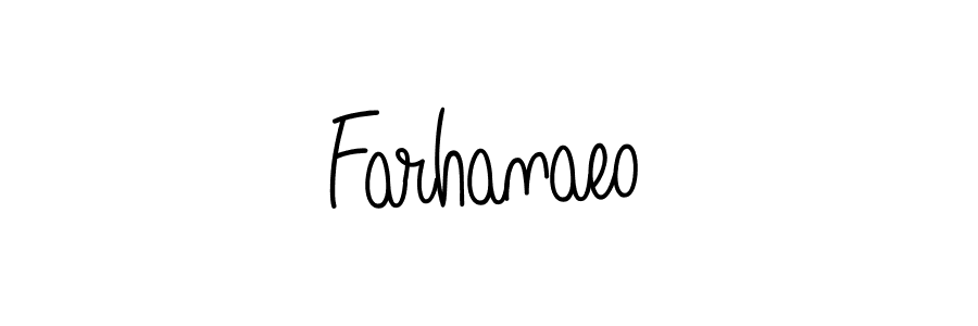 Design your own signature with our free online signature maker. With this signature software, you can create a handwritten (Angelique-Rose-font-FFP) signature for name Farhanaeo. Farhanaeo signature style 5 images and pictures png