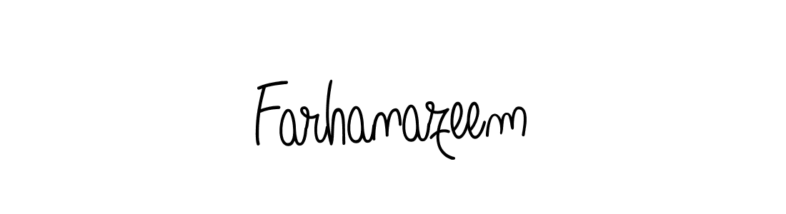 The best way (Angelique-Rose-font-FFP) to make a short signature is to pick only two or three words in your name. The name Farhanazeem include a total of six letters. For converting this name. Farhanazeem signature style 5 images and pictures png