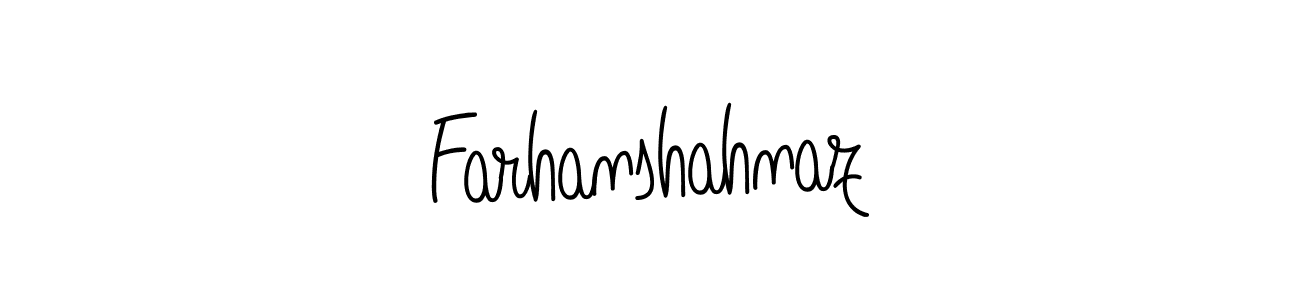 The best way (Angelique-Rose-font-FFP) to make a short signature is to pick only two or three words in your name. The name Farhanshahnaz include a total of six letters. For converting this name. Farhanshahnaz signature style 5 images and pictures png