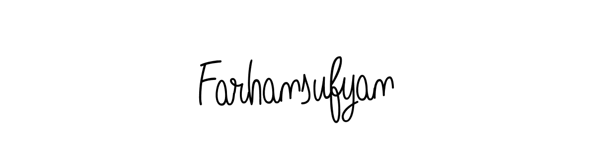 Use a signature maker to create a handwritten signature online. With this signature software, you can design (Angelique-Rose-font-FFP) your own signature for name Farhansufyan. Farhansufyan signature style 5 images and pictures png