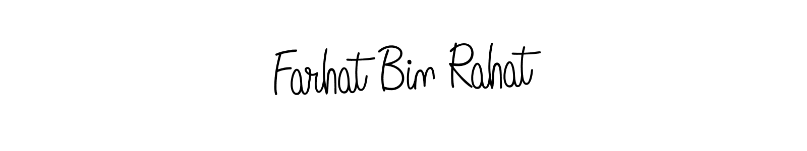 Make a beautiful signature design for name Farhat Bin Rahat. With this signature (Angelique-Rose-font-FFP) style, you can create a handwritten signature for free. Farhat Bin Rahat signature style 5 images and pictures png