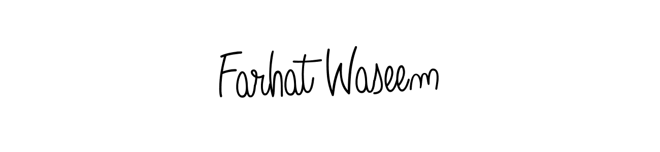 Make a beautiful signature design for name Farhat Waseem. Use this online signature maker to create a handwritten signature for free. Farhat Waseem signature style 5 images and pictures png