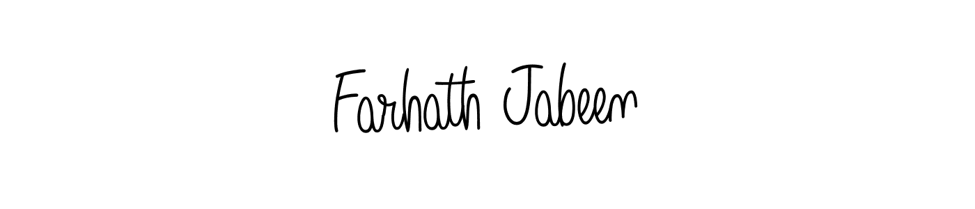 Angelique-Rose-font-FFP is a professional signature style that is perfect for those who want to add a touch of class to their signature. It is also a great choice for those who want to make their signature more unique. Get Farhath Jabeen name to fancy signature for free. Farhath Jabeen signature style 5 images and pictures png