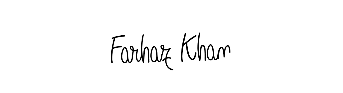 Use a signature maker to create a handwritten signature online. With this signature software, you can design (Angelique-Rose-font-FFP) your own signature for name Farhaz Khan. Farhaz Khan signature style 5 images and pictures png