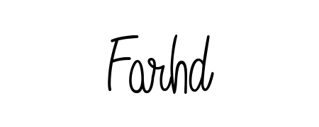 Design your own signature with our free online signature maker. With this signature software, you can create a handwritten (Angelique-Rose-font-FFP) signature for name Farhd. Farhd signature style 5 images and pictures png