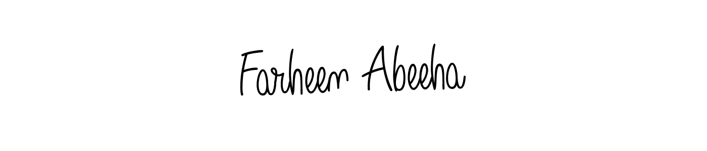 Farheen Abeeha stylish signature style. Best Handwritten Sign (Angelique-Rose-font-FFP) for my name. Handwritten Signature Collection Ideas for my name Farheen Abeeha. Farheen Abeeha signature style 5 images and pictures png
